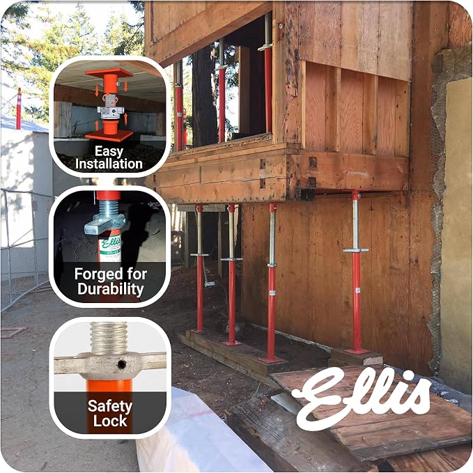Ellis Manufacturing Light-Duty Steel, Construction Jack Post, Floor Leveling - Image 8