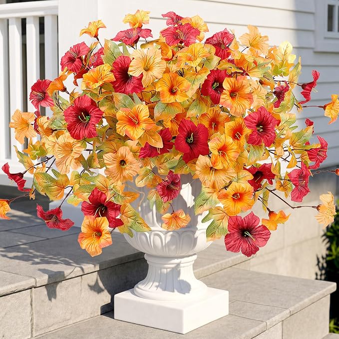 4PCS Extra Big Artificial Hanging Fall Flowers Fake Plants - Image 6