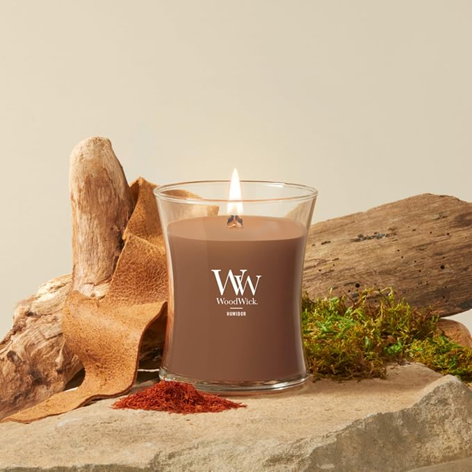 WoodWick Humidor Gifts for Women and Men, 9.7 oz Medium Hourglass Candle - Image 2