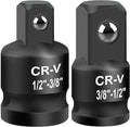 2PCS Impact Socket Adapter and Reducer Set, 1/2" to 3/8" & 3/8" to 1/2" Inch by Unknown