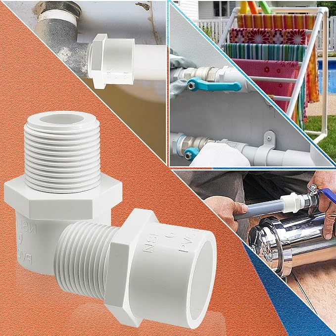 10Pcs White PVC Pipe Fittings - Image 8