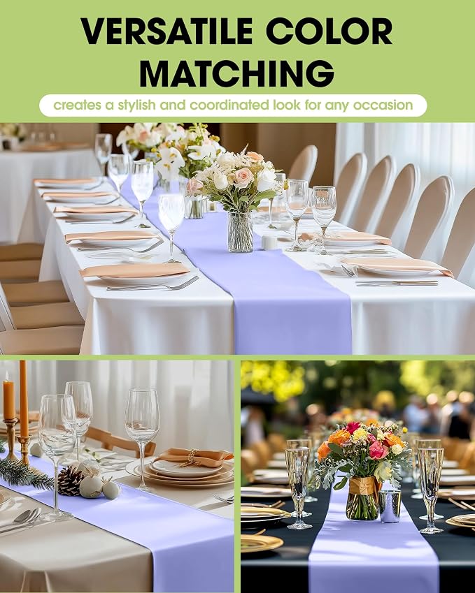 Pureegg Lilac Plastic Table Runners - Image 2