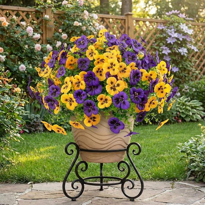 Rowfad 36 Pcs Artificial Fake Pansy Flowers - Image 6