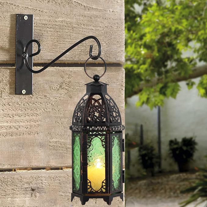 NEEDOMO Hanging Moroccan Lantern, Metal Lanterns Decorative Indoor Outdoor - Image 6