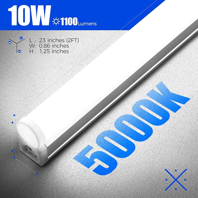 Barrina T5 LED Ceiling Light Fixtures, 6 Packs | Daylight White, Corded Electric - Image 7