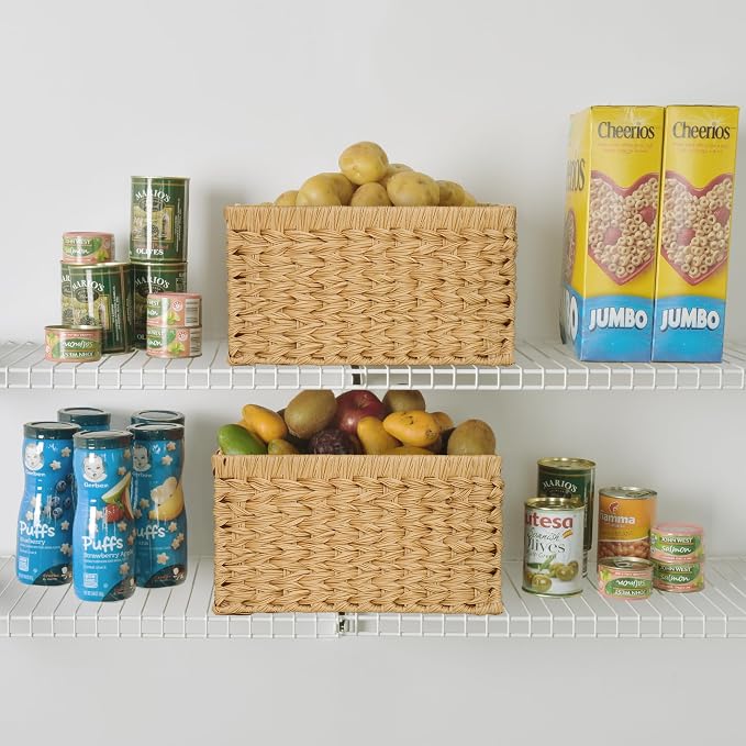 GRANNY SAYS Wicker Storage Baskets, Waterproof Woven Baskets, Wicker Baskets - Image 5