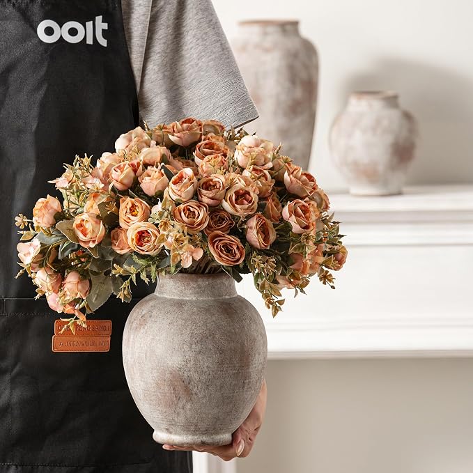 Ceramic Flower Vases Home Decor, Rustic Farmhouse Decorative Vase Pottery - Image 4