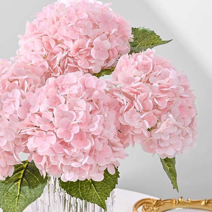 3Pcs 21in Latex Real Touch Hydrangea Artificial Flowers | Lifelike Large - Image 6