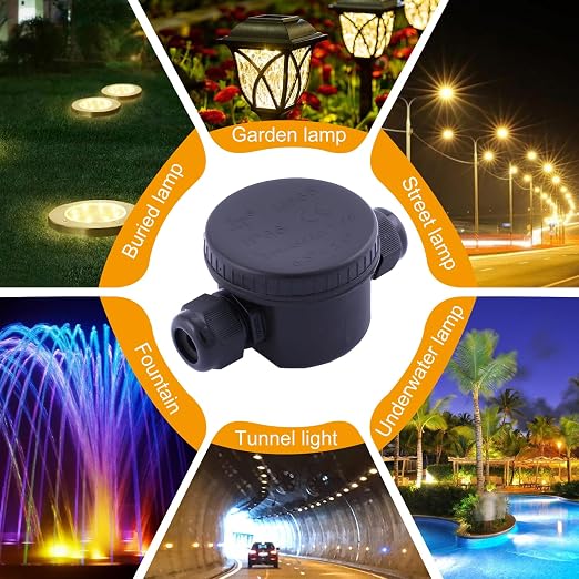 IP68 IP66 Round Waterproof Junction Box, 2-Way 3PIN M20 Underground/Outdoor - Image 7