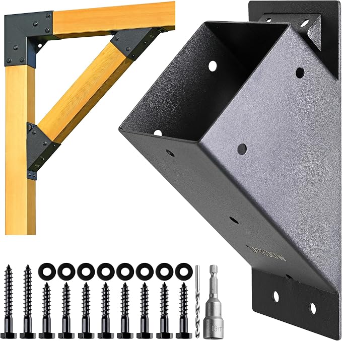 2pack 4x4 Degree Angle Support Brackets, by WOCEPU