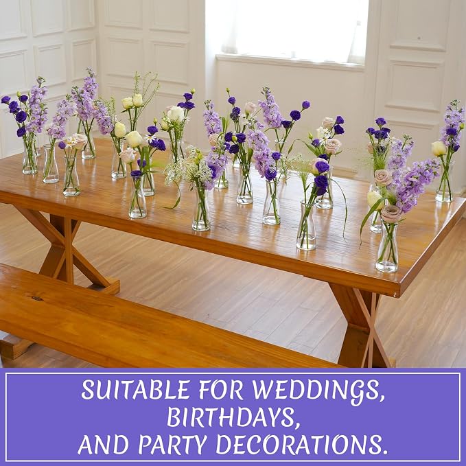 35 PCS Glass Bud Vases for Centerpieces, 5.5" Clear Small Flower Vases | Modern - Image 3