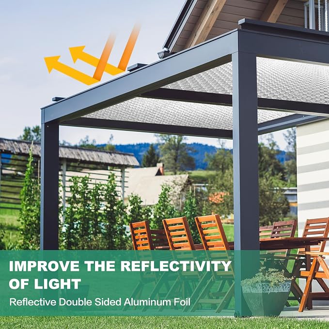 FONUNO Bubble Insulation Sheet, Reflective Insulation Roll, 47IN X 10FT | - Image 2