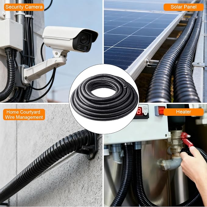 1/2 inch x 50 ft Flexible Electrical Conduit, PVC Coated Liquid-Tight - Image 6