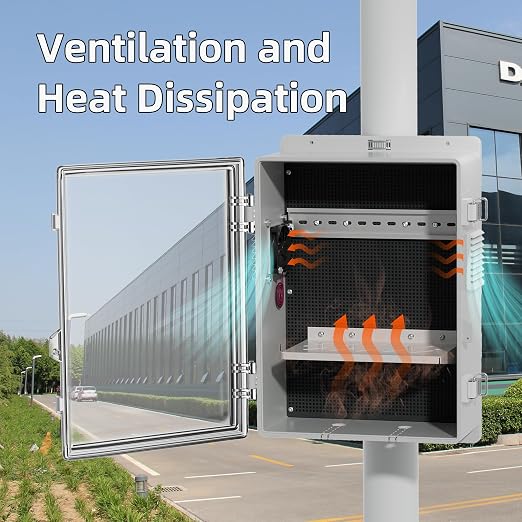Joinfworld Outdoor Electrical Vented Box 16x11x6 | Durable ABS Outdoor - Image 4