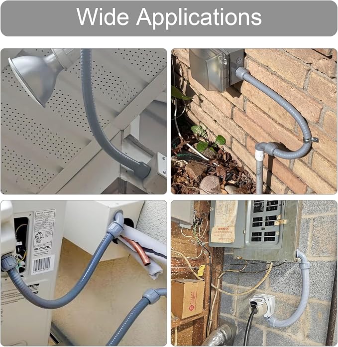 Electrical Conduit Kit 1/2" 6ft, AC Whip Kit, Liquid-Tight PVC Conduit | - Image 7