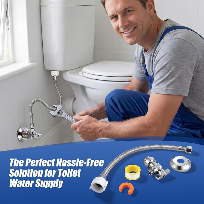 Dreyoo Complete Toilet Shut Off Valve Set - Image 7