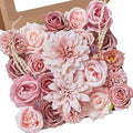 Alecono Artificial Flowers, Dusty Pink Silk Fake Flowers by AleconoBetterYourLife