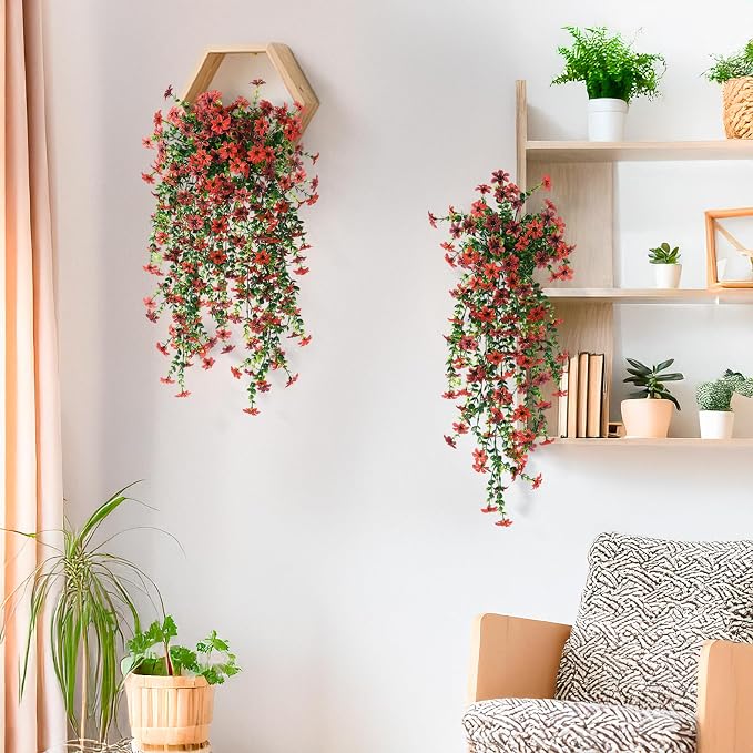 INQCMY Artificial Fake Hanging Flowers Plants - Image 5