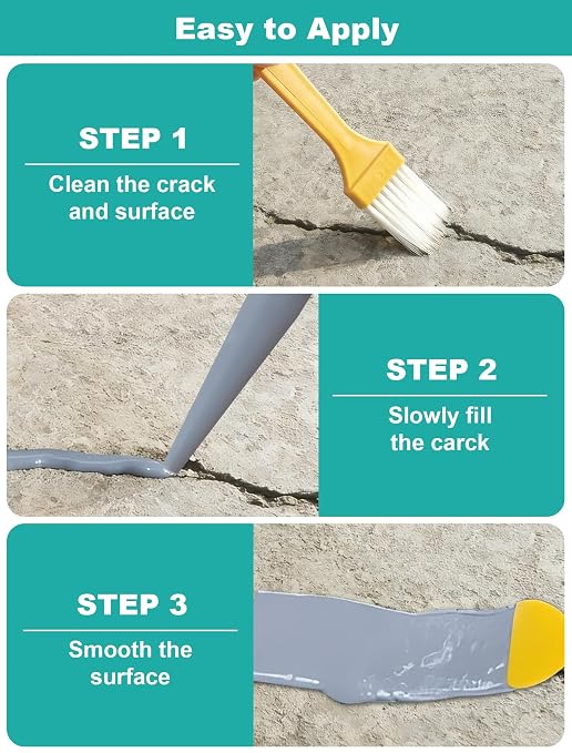 E-SDS Concrete Crack Filler Self-Leveling, 4.4LB Cement Repair Sealant | - Image 4