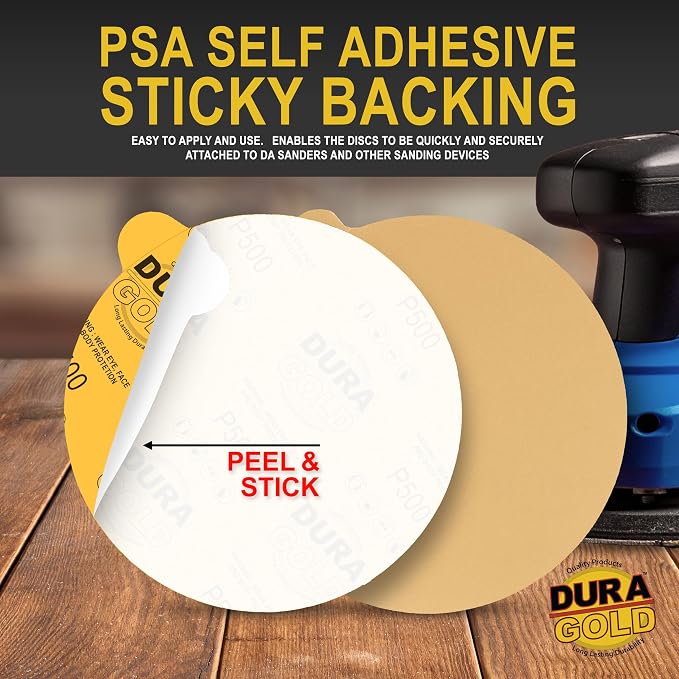 Dura-Gold Premium 6" Gold PSA Sanding Discs - Image 3