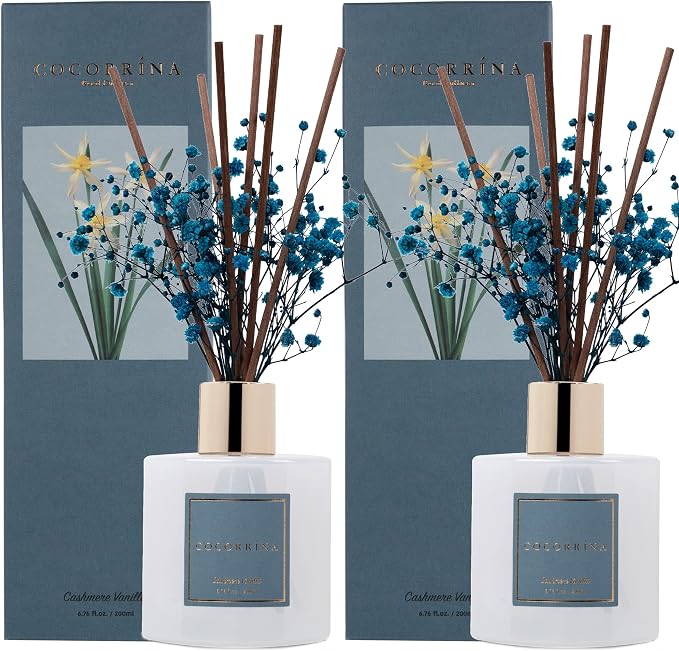 Premium Reed Diffuser Set with Preserved Baby's Breath & Cotton Stick Cashmere - Image 3