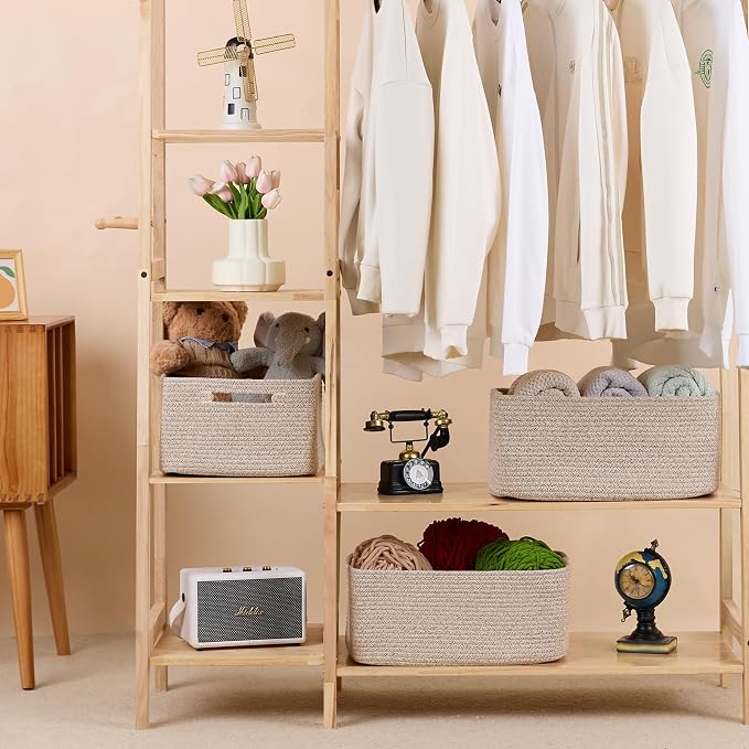MiniArk Large Storage Baskets for Shelves, Baby Nursery, Toy Baskets Box - Image 3