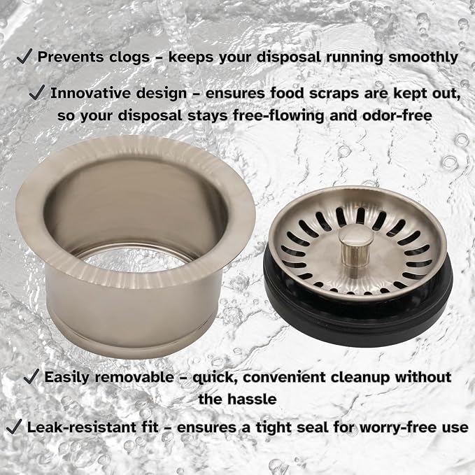 Westbrass D2082S-20 3-1/2" Extra-Deep Collar Kitchen Sink Waste Disposal Flange - Image 8