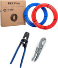 EFIELD Pex-b Pipe Tubing/Tool Combo Blue & Red 3/4 Inch 2x 75 ft Rolls 150 Ft by EFIELDPEXTUBING