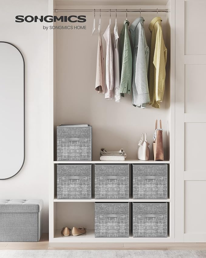 SONGMICS Storage Cubes, 11.8-Inch Foldable Closet Organizers | Non-Woven Fabric - Image 2