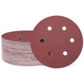 HARFINGTON 50 Pcs 6 Inch Sanding Discs 800 Grit Red Aluminum Oxide 6 Hole | by HARFINGTON