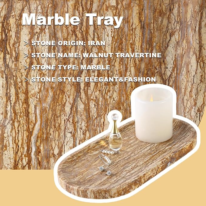 Turkish Natural Marble Tray, Catchall Tray - Image 3