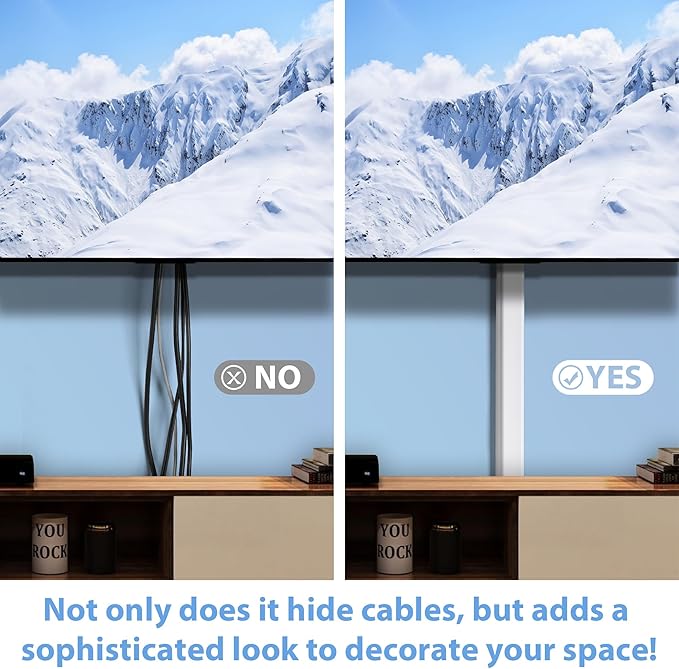 ZhiYo 6 ft Cord Covers for 4-7 Wires on Wall, 2 Pack | Paintable TV Cord Hider - Image 5