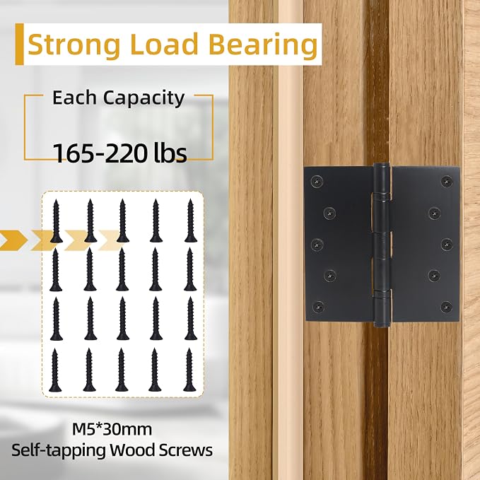 5 in * 5 in Hinges Heavy Duty Door Hinges up to 220 lbs - Image 4
