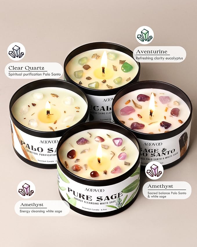 AOOVOO 4 Pack Spiritual Candles Set - Image 2