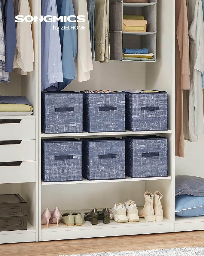 SONGMICS Storage Cubes, 11-Inch Foldable Closet Organizers | Non-Woven Fabric - Image 2