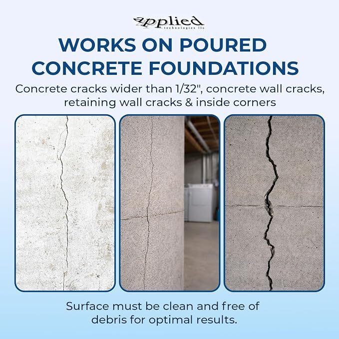 40ft Polyurethane Foundation Wall Crack Repair Kit, Concrete Crack Filler - Image 5