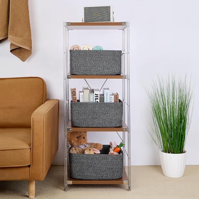 MiniArk Large Storage Baskets for Shelves, Baby Nursery, Toy Baskets Box - Image 4