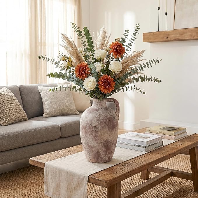 Ceramic Flower Vase with Handles - Image 6