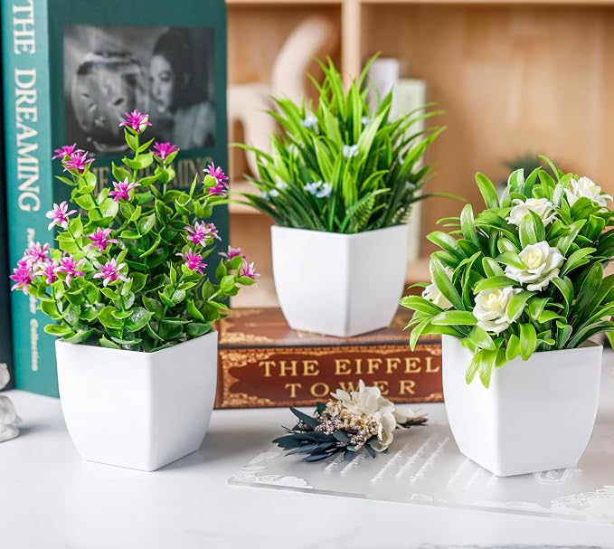 Der Rose 4 Pack Fake Flowers Fake Plants - Image 6