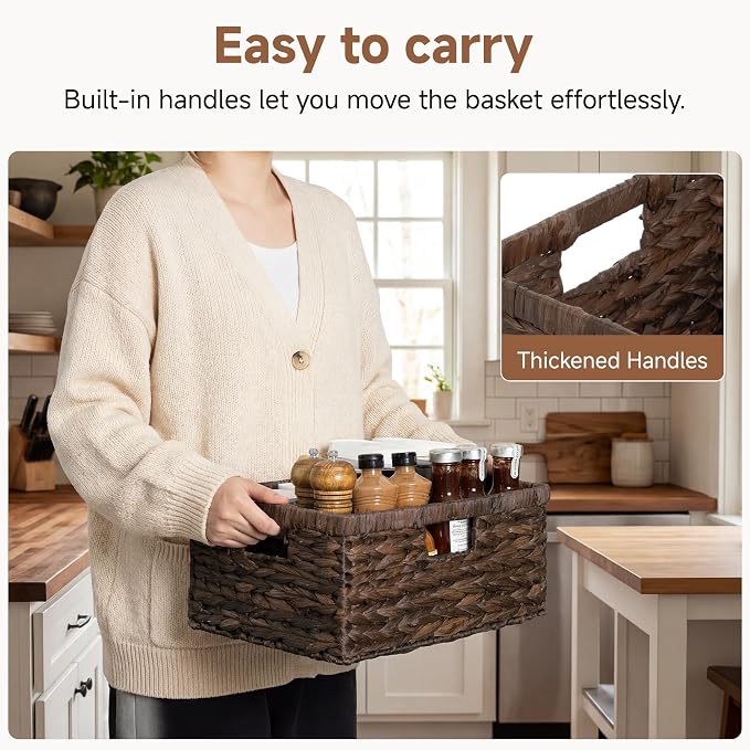 StorageWorks Wicker Storage Baskets, Decorative Baskets - Image 3