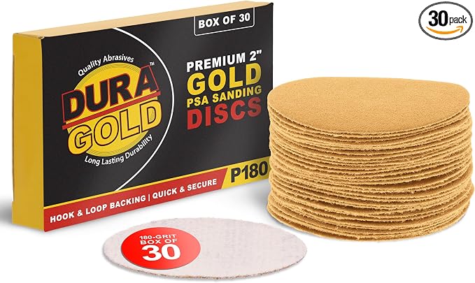 Dura-Gold Premium 2" Gold Hook & Loop Sanding Discs by Dura-Gold