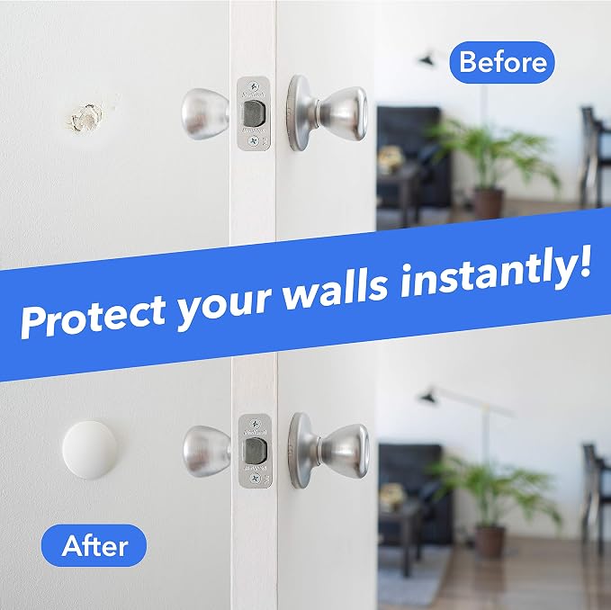 Silicone Wall Protectors from Door knobs Ivory - Image 2