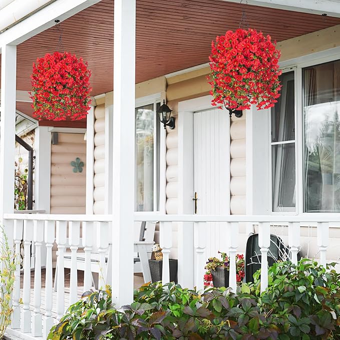Artificial Faux Hanging Flowers Plants - Image 8