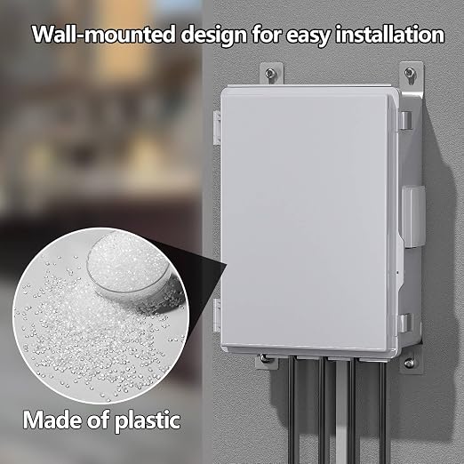 Electrical Junction Box, Ventilated Design, Cable Grommets, Indoor/Outdoor Use - Image 3