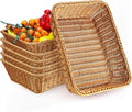 Eccliy 6 Pack Wicker Bread Baskets Woven Serving Basket, 19 Inch | Poly Wicker by Eccliy