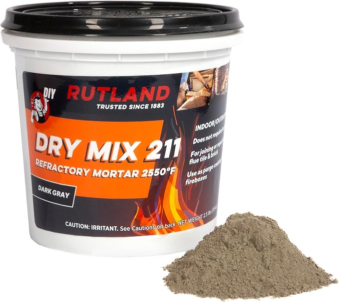 Rutland Dry Mix 211 Refractory Mortar 2.5 Pound by RutlandProducts