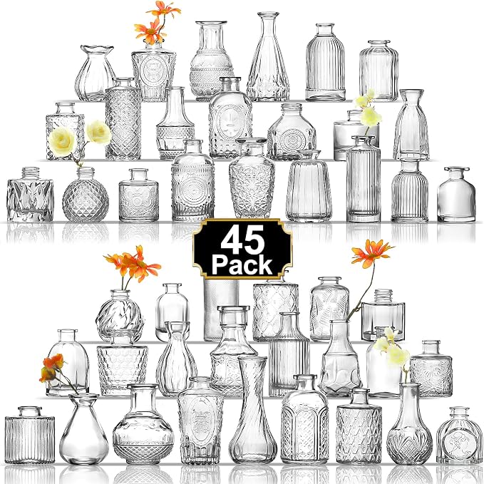 Arme Glass Bud vases in Bulk，Small Glass Flower Vase by Arme