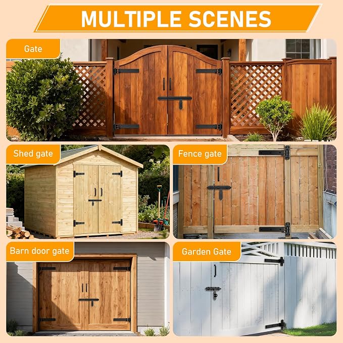 Heavy Duty Gate Hinges, 900 Lbs Capacity and Built-in Ball Bearings | 13" - Image 5