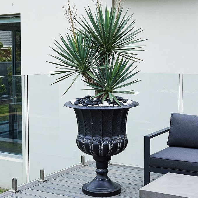 Worth Garden 25" H. Metal Urn Planters 1-Pack - Image 5