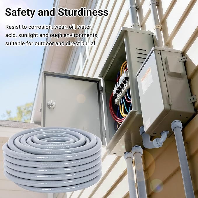 Neoaider 3/4 Inch 100FT Liquid Tight Conduit Kit | Flexible Non Metallic - Image 5